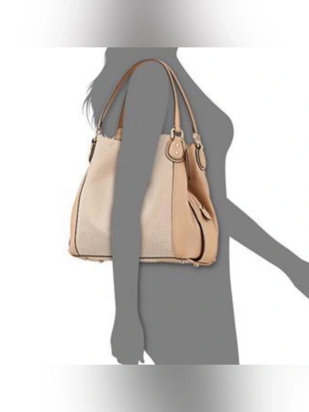 Coach NWT Legacy Jacquard Edie Tan/Beechwood Shoulder Bag w/ Dustbag - Picture 3 of 9